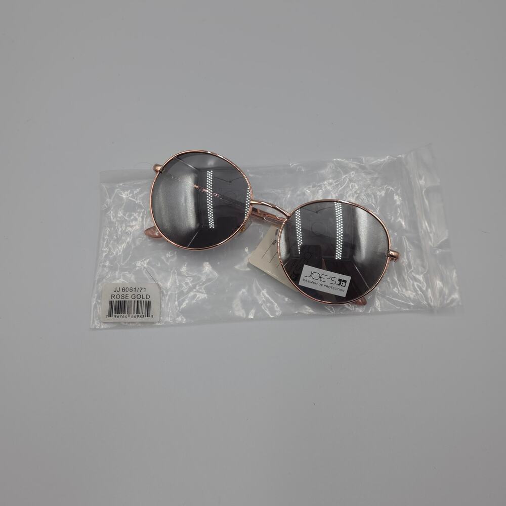 Joe's Jeans Round Studded Sunglasses in Rose Gold
